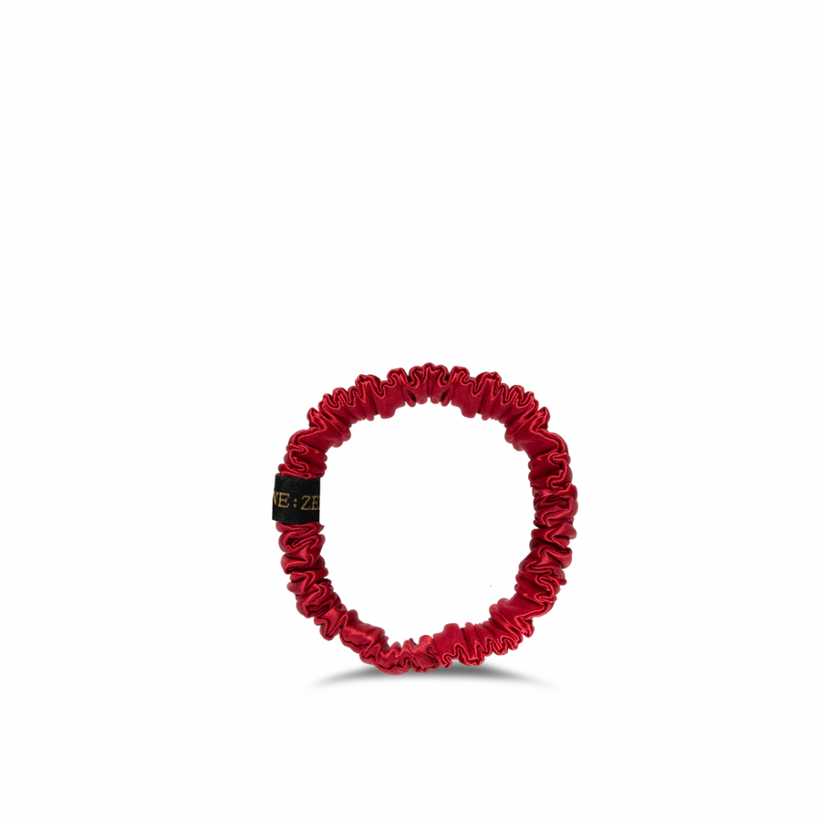 Black silk hair tie, M