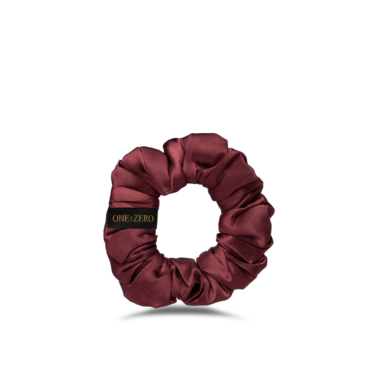 Black silk hair tie, L
