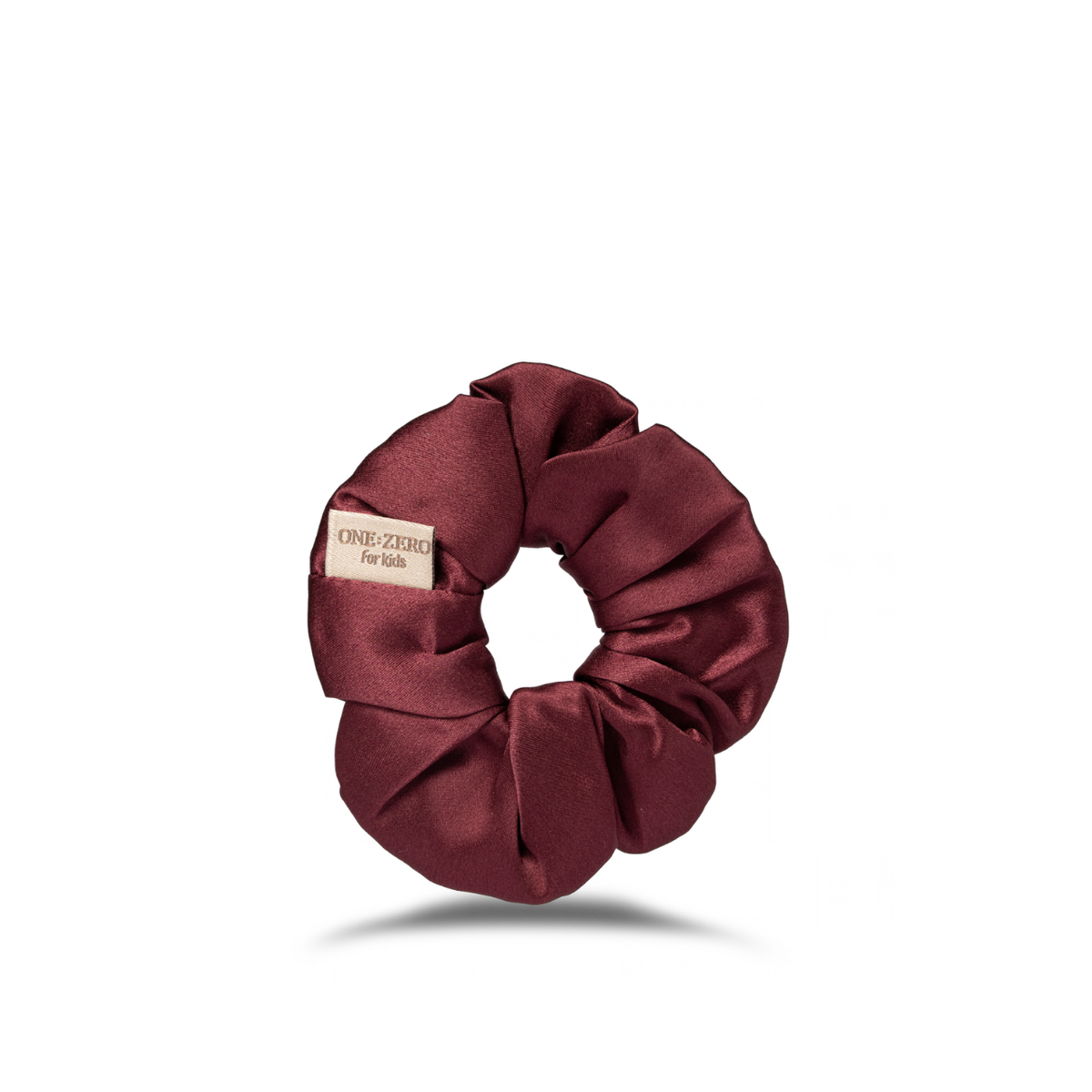 Silk hair scrunchie, cherry, size M