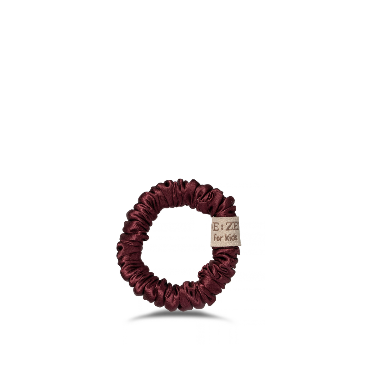 Silk hair scrunchie, cherry, size S