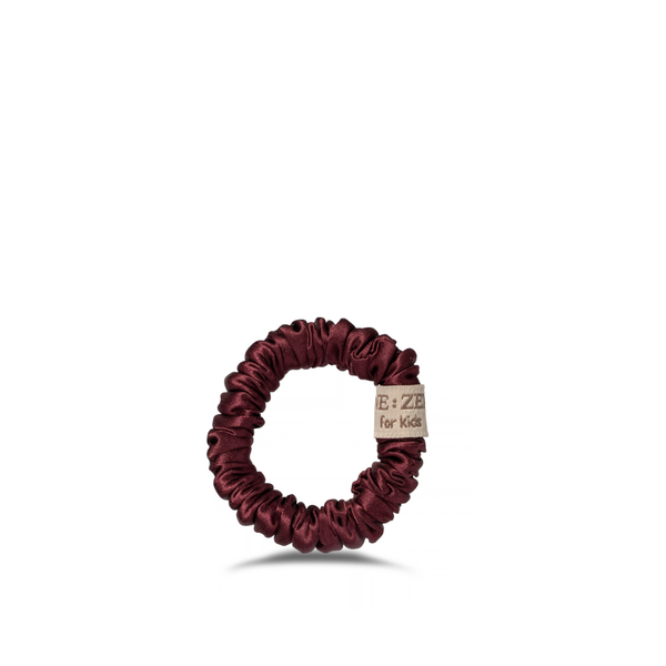 Silk hair scrunchie, cherry, size S