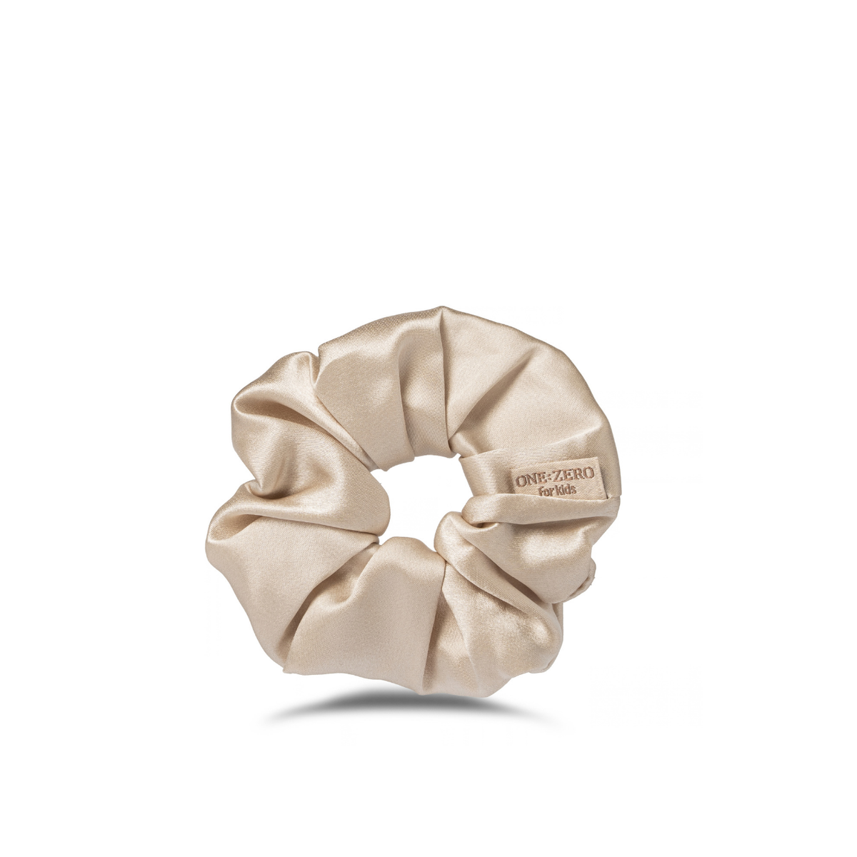 Silk hair scrunchie, vanilla, size M