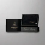 Dvielis matiem ar kristāla pogu melnā krāsā