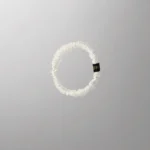 Zīda matu gumija (balta, izmērs M)