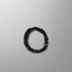 Zīda matu gumija (melna, izmērs M)