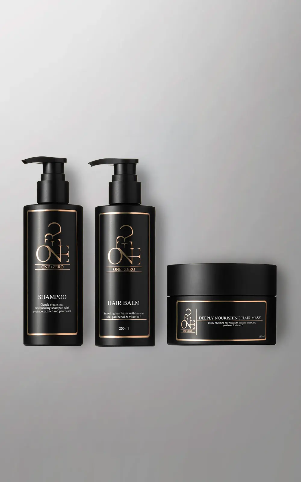 3 matu kopšanas produktu komplekts ar maigi attīrošo šampūnu